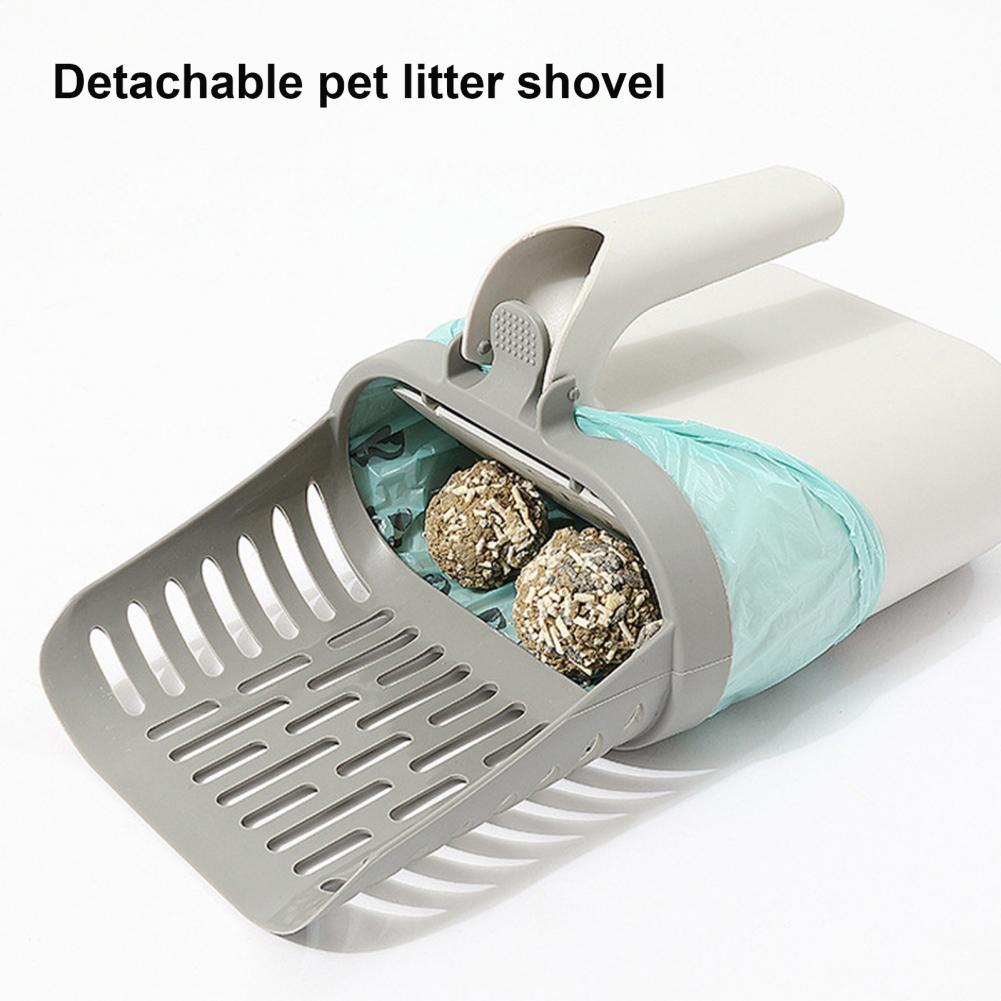 Pet Litter Shovel Set with 2 rolls Bin Bag Large Capacity