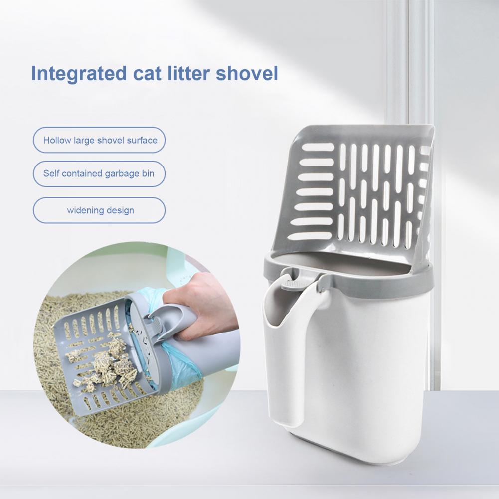 Pet Litter Shovel Set with 2 rolls Bin Bag Large Capacity