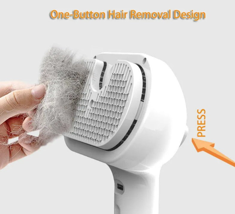 Dog/Cat Comb Self Cleaning Pets Hair Remover Brush with Comb Built-in Mist Humidifier