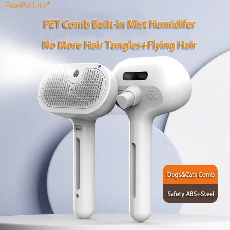 Dog Cat Comb Self Cleaning Pets Hair Remover Brush for Pets Grooming Tools Dematting Comb Built-in Mist Humidifier