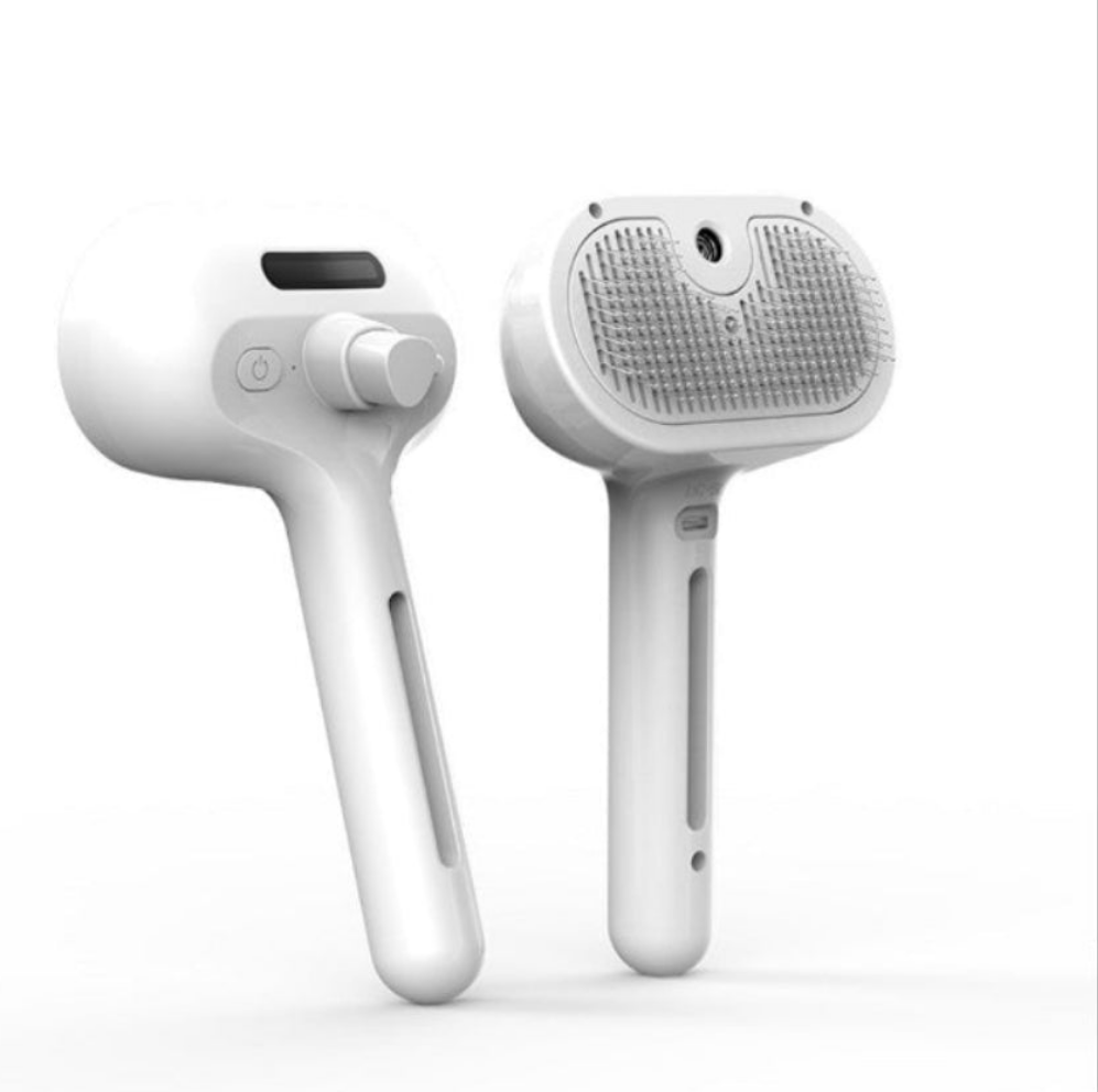 Dog/Cat Comb Self Cleaning Pets Hair Remover Brush with Comb Built-in Mist Humidifier